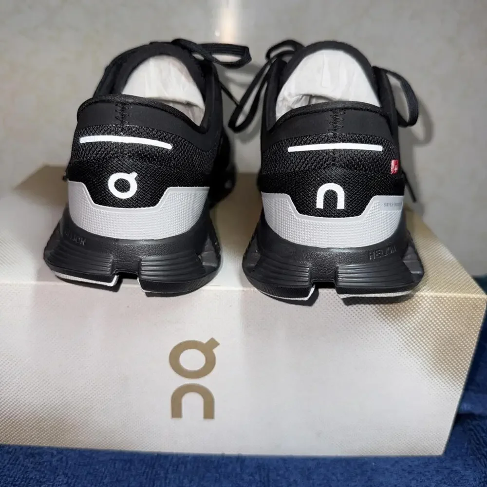 On Men's Cloud X 3 Sneakers, All Black - Size 7 Medium US Work Active Gorpcore